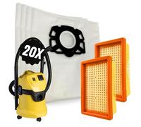 Maxorado Lot de 20 sacs d'aspirateur + 2 filtres pour Kärcher KFI 487 MV4 MV5 MV6 WD4 WD5 WD6 KWD6 KWD5 KNT4 2.863-006.0