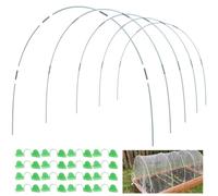 MAXPACE Arceaux de serre - Support pour plantes - Tuteurs de jardin antirouille - Tunnel de culture jusqu'à 2,1 m de long - Arceaux de support en fibre de verre pour tissu de jardin 25pcs