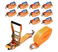 maXpeedingrods 10x 4000kg Sangles d'arrimage à cliquet Professionnelles, Sangle de Fixation 5m 4T