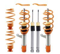 maXpeedingrods 4 Lots de Combinés Filetés Coilover pour VW Golf MK5/6 Jetta/Passat/Octavia/Altea 5P/A3, Kit de Ressorts de Suspension Amortisseurs Hauteur Réglable - Or
