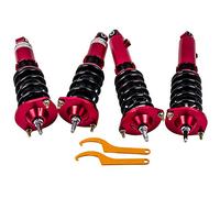 maXpeedingrods 4 Lots de Hauteur Ajustable Damper Réglable Coilover Kit de Suspension Amortisseurs Combinés Filetés Struts pour Mazda Miata MX5 NA NB 1989-2005 Rouge