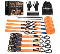maXpeedingrods 4 x997 kg Sangles d'arrimage Sangle à Cliquet de 4,5m Orange