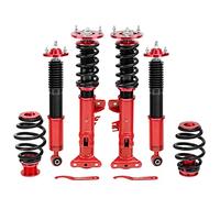 maXpeedingrods 4x Coilover Amortisseur Suspension, Combinés Filetés pour BMW Série 3 E36 316i 318i 320i 323i 328i, Hauteur réglable, 2 ressorts hélicoïdaux avant et 2 arrière - Rouge