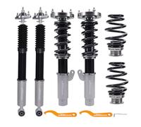 maXpeedingrods Coilover Combinés Filetés Hauteur Réglable Amortisseur Ajustable pour E46 3 Series 320i / 323i / 325i / 328i / 330i / M3 Coilover Kit de Suspension Amortisseurs - Gris