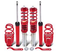 maXpeedingrods Coilover, Combinés Filetés pour VW Golf 4 / pour Leon 1M1/pour VW New Beetle (9C1, 1C1), 1.9TDI, Coilover Kit de Ressorts de Suspension Amortisseurs, Hauteur Réglable