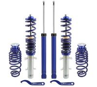 maXpeedingrods Combinés Filetés, Coilover pour VW Golf 4 /pour Leon/pour VW New Beetle 1.9TDI, Kit de Ressorts de Suspension Amortisseurs, Hauteur Réglable - Bleu