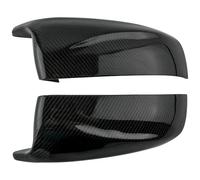 maXpeedingrods Coques de rétroviseurs pour BMW X5 X6 E70 E71 2007-2013 51162182697 51162182698 Housses de rétroviseurs latéraux en fibre de carbone ABS noir