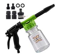 maXpeedingrods Pistolet à mousse de lavage de voiture 1 l + 4 adaptateurs lance à mousse avec rapport de mélange réglable, filetage 3/4" et raccord rapide 6-10 bar pour voiture, tuyau d'arrosage