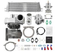 maXpeedingrods T3T4 T04E T3 T4 A/R .63 kit turbocompresseur + bidon de Pression + Refroidisseur intermédiaire + tuyaux