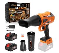 maXpeedingrods Turbo - Souffleur électrique sans fil - 32000 tr/min - Avec 2 batteries de 4000 mAh - 385 CFM - 1200 g - Pression d'air - Pour voiture, feuilles, neige, poussière