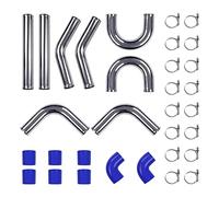 maXpeedingrods Turbocompresseur Universel Kit pour tous les projets de bricolage Turbo?Turbo Voiture Kit de tuyauterie Turbo Piping Pipe pour refroidisseur intermédiaire en aluminium de 2,5"64 mm