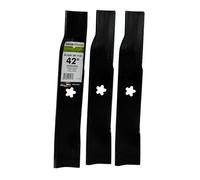 MAXPOWER 3-Blade Set for 42 inch Cut Craftsman/Husqvarna/Poulan Replaces 539-112078, Black