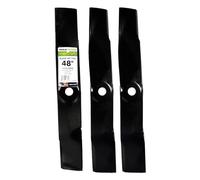 MAXPOWER 561814 Jeu de 3 lames pour John Deere Coupe 122 cm Remplace M127500, M145476