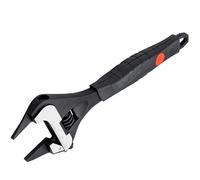 MAXPOWER Clé réglable de 20,3 cm, avec poignée douce, large mâchoire, grande ouverture, échelle SAE et métrique, poignée ergonomique