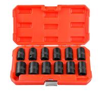MAXPOWER Jeu de 12 Douilles 6 Pans 1/2" (10mm-21mm) - Acier Chrome-Vanadium avec Étui de Rangement