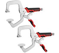 MAXPOWER Lot de 2 pinces de serrage avant de 27,9 cm avec coussinets pivotants plats plus grands pour le travail du bois