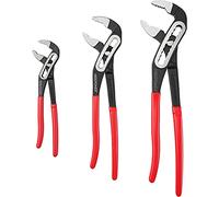 MAXPOWER Pince Multiprises Régable,Pince Plombier Jeu de 3 Pièces 180, 250 and 300 mm, à Grande Ouverture120mm, L'ouverture est 40% Plus Grande que les Pince Multiprise Ordinaires