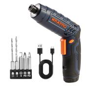 MAXPRO Tournevis sans Fil 3.6V avec Couple de 5.0 N.m, 250 tr/min, Batterie 1.3Ah, Mandrin Rapide 6.35mm, LED d'Éclairage et Indicateur de Batterie pour Bricolage et Réparations Domestiques