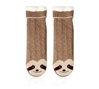 MAXQUU 1 paire de chaussettes en peluche douce, accessoires chauds d'hiver, chaussettes en éponge antidérapantes, chaussettes de sol de dessin animé, chaussettes épaisses, chaussons, chaussettes