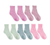 MAXQUU 5 Paires De Chaussettes D'hiver Chaudes Mi-Mollet, Chaussettes épaisses Confortables Et Douces, Cadeaux De Noël, Du Solstice D'hiver (Vert Foncé, Rose, Vert Clair, Bordeaux Foncé, Violet Vif)