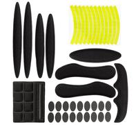 MAXQUU Casque de vélo pour adultes, rembourrage en mousse anti-collision, coussinets de casque avec 12 autocollants réfléchissants, noir