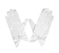 MAXQUU Gants blancs pour femmes, gants de mariage, gants en satin, taille 30*10*1.5cm, Blanc.