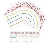 MAXQUU Lot de 150 étiquettes adhésives faciles à décoller pour réfrigérateur, épices, étiquettes alimentaires, pour articles de cuisine, couleurs