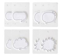 MAXQUU Lot de 240 notes autocollantes avec bulles, notes autocollantes, notes à bulles mignonnes dans différentes formes de conversation, adaptées au bureau, réunion, feuillets (4 styles)