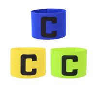 MAXQUU Lot de 3 brassards de capitaine de sport, réglables, unisexe, brassards de sport flexibles, convient pour le rugby, le football, le hockey