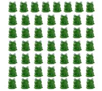 MAXQUU Lot de 50 figurines de grenouille verte, petites grenouilles en résine, mini grenouilles en résine, décorations de jardin de grenouille