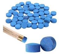 MAXQUU Lot de 50 pointes de rechange en cuir de qualité professionnelle pour queues de billard, kit de réparation et installation.