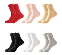 MAXQUU Lot de 6 paires de chaussettes pour femme à large bouche, sans couture, avec bouche lâche, chaussettes de compression à mollet large, chaussettes pour la circulation des jambes des pieds