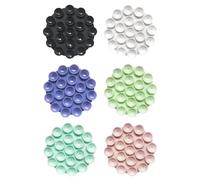 MAXQUU Lot de 6 ventouses en silicone - Antidérapantes - Ventouse ronde - Support de téléphone portable - Ventouse pour smartphone de voiture - Ventouse de batterie externe (noir, blanc, violet, bleu,