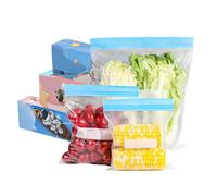 MAXQUU Lot de 70 sacs alimentaires scellés, sacs de congélation, sacs de rangement transparents, en plastique, sacs à fermeture éclair de qualité alimentaire (transparent)