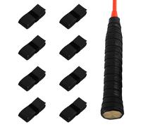 MAXQUU Lot de 8 bandes antidérapantes pour raquette de badminton et squash - Respirantes - Noir
