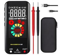 MAXRIENY Multimètre Numérique Rechargeable Mini Testeur Électrique avec Grand Écran 3 Résultats 6000 Comptes Voltmètre Intelligent de Tension Capacité Diode Résistance Fréquence NCV