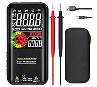 MAXRIENY Multimètre Numérique Rechargeable Voltmètre Intelligent avec Détecteur EMF Grand Écran Couleur 9999 comptes Testeur automatique de Tension Diode Résistance Capacité Fréquence avec Étui