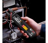 MAXRIENY Pince Ampèremétrique AC DC à Fourche Ouverte Multimètre Numérique Automatique Rechargeable avec Stylo Testeur de Tension Électrique Mini Testeur de Courant Tension Résistance Continuité