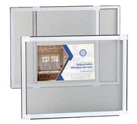 Maxshore North Lot de 2 moustiquaires réglables pour fenêtre - Cadre en Aluminium avec revêtement en Poudre Extensible - 50,8 x 71-134 cm