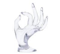 Maxsirui Support de bague en forme de main pour bijoux, bracelets, bagues, montres, décoration de chambre Y2K (transparent)