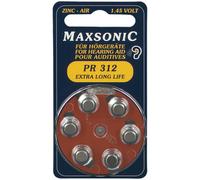 Maxsonic Piles pour Appareils Auditifs PR 312 Batteries appareils auditifs1.45 volt 6 pc(s)