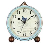 Maxspace Petit réveil, réveil de Table rétro avec Mouvement à Quartz en Verre HD pour Chambre à Coucher, Salon, Enfants Papillon