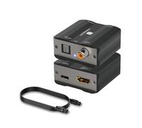 MAXSQUARE Extracteur audio eARC/ARC HDMI vers optique/coaxial, convertisseur audio eARC/ARC, boîtier en aluminium, prend en charge PCM2.0 Dolby5.1 DTS5.1 pour barre de son TV, casque, amplificateur