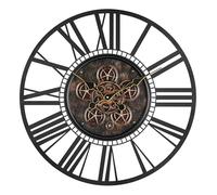 Maxstar Grande Horloge Murale à Engrenages Mobiles pour décoration de Salon, Vintage Industriel, Steampunk - Horloge Murale décorative en métal pour la Maison, Le Bureau, la Salle à Manger, la Ferme