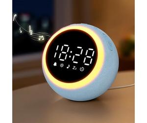 Maxstar Réveil Digital Intelligent avec 25 Sons Apaisants, Veilleuse,Snooze,Minuterie,Volume et Luminosité Réglables - Réveil de Chevet pour Enfants,Adultes (Bruit Blanc pour Sommeil)