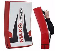 MAXSTRENGTH Bouclier de Frappe Professionnel pour l'entraînement de Kickboxing | Muay Thai Kick Pad incurvé | Idéal pour Le MMA, Les Arts Martiaux, Le karaté, l'entraînement