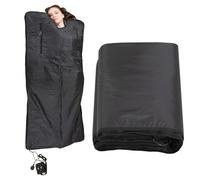 MAXSTRENGTH Couverture de sauna infrarouge - Sauna domestique portable pour relaxation complète du corps, détox et perte de poids | Chaleur réglable, Bluetooth, design pliable (noir, corps complet