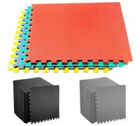 MAXSTRENGTH Eva Mats Tapis emboîtables multicolores de 12 mm d'épaisseur Idéal pour l'exercice fitness pour tous les âges 32 tapis = 128 m²