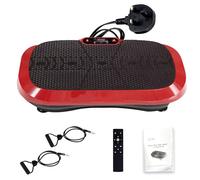 MAXSTRENGTH Machine d'exercice avec plaque vibrante - 180 niveaux de vitesse - 5 programmes automatiques - Plateforme de fitness - Grande plateforme de fitness - 67 x 35 cm - Avec bandes de résistance