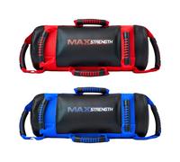 MAXSTRENGTH Sac de Sable de Musculation Réglable 5-30kg - Power Bag Fitness, Sac de Poids Lesté pour Entraînement à Domicile, Crossfit, Force, Endurance, Gym, Yoga - Non Rempli avec Poignées
